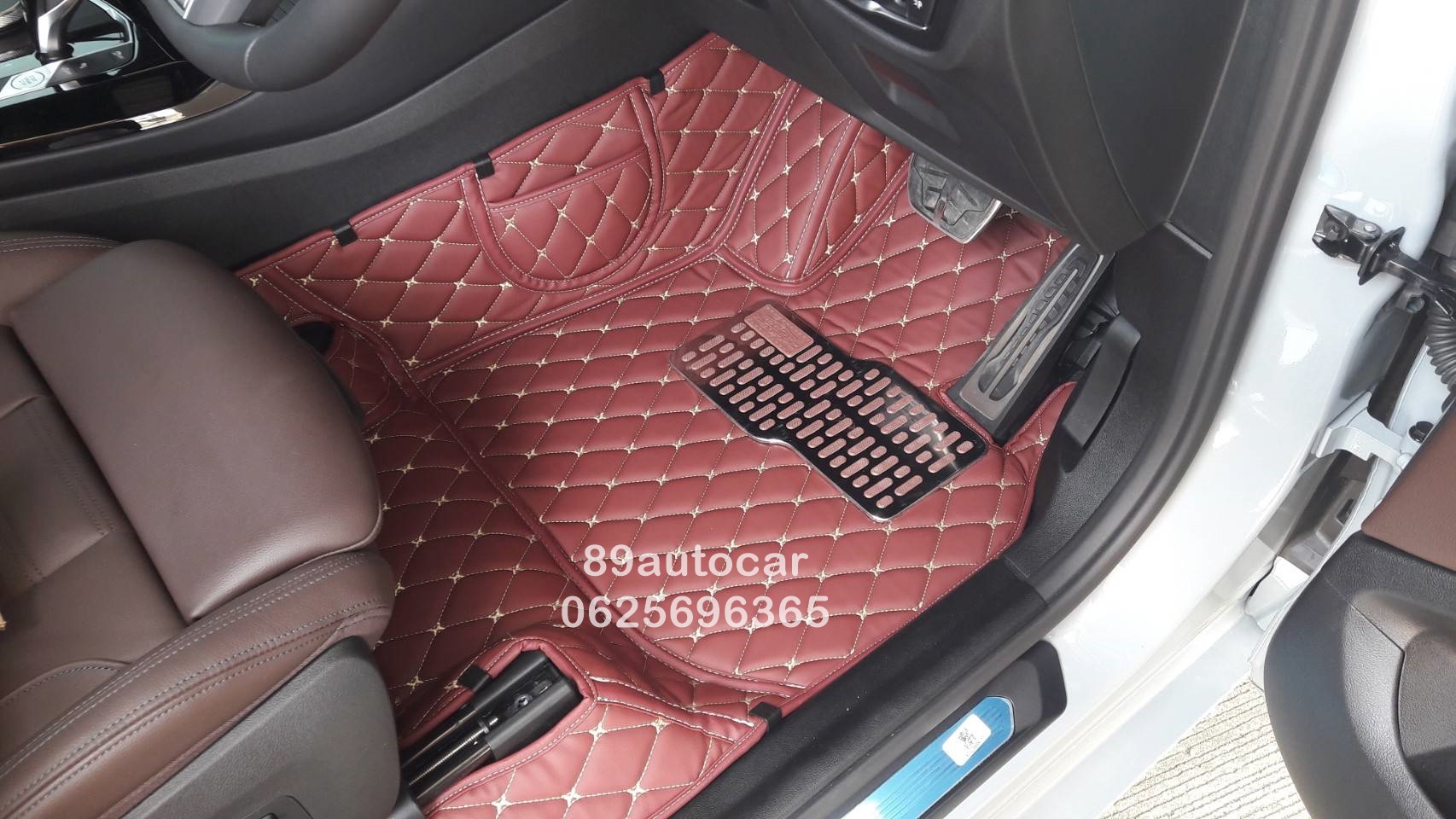 พรมรถยนต์ BMW X3 Xdrive 20d ปี 2022 ปูพรม6D สีแดงเลือดหมู เต็มคัน