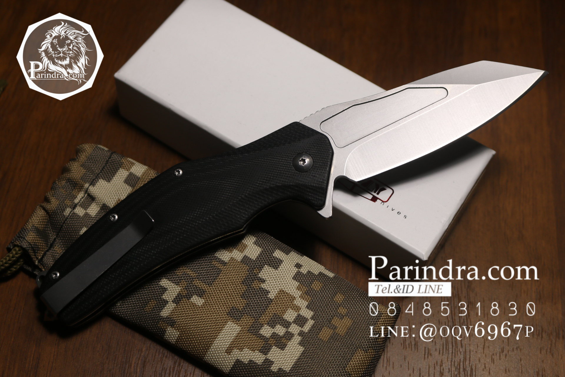 มีดพับ Navy รุ่น K806B สีดำ ใบสีเงิน ด้าม G10 ทรงสวย ของแท้ 100%