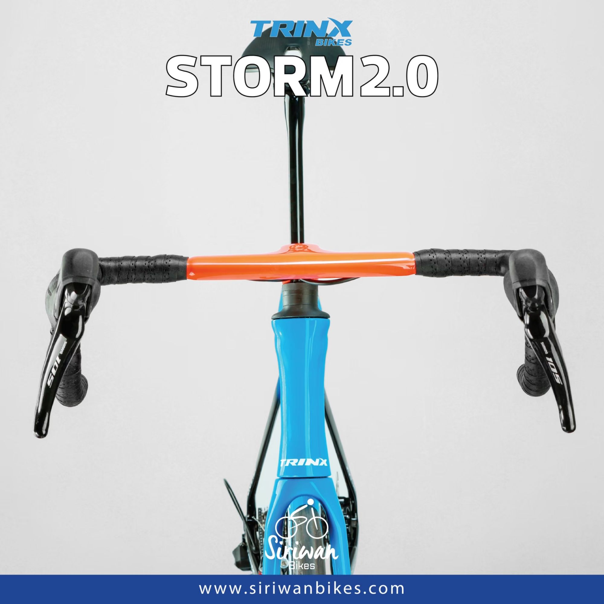จักรยานเสือหมอบ TRINX รุ่น STORM 2.0 เกียร์ชิมาโน่ SHIMANO 105 ST-R7020 22สปีด เฟรมคาร์บอน NEW2023