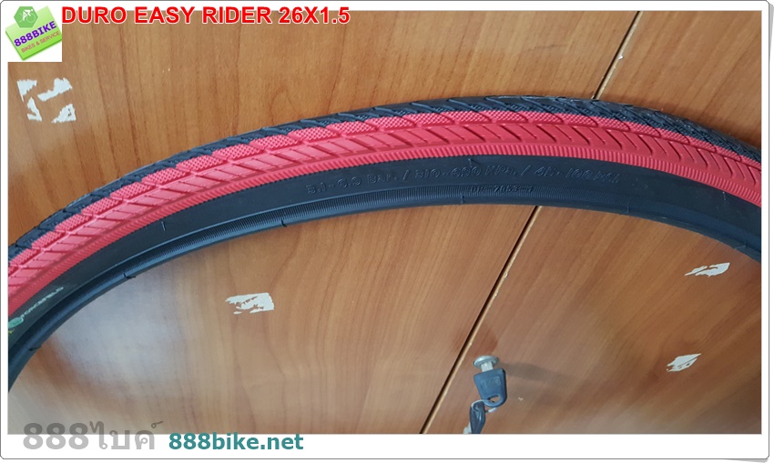 ยางนอกขอบลวด DURO Easy Rider ขนาด 26x1.5 ขอบสี ,DB-7053