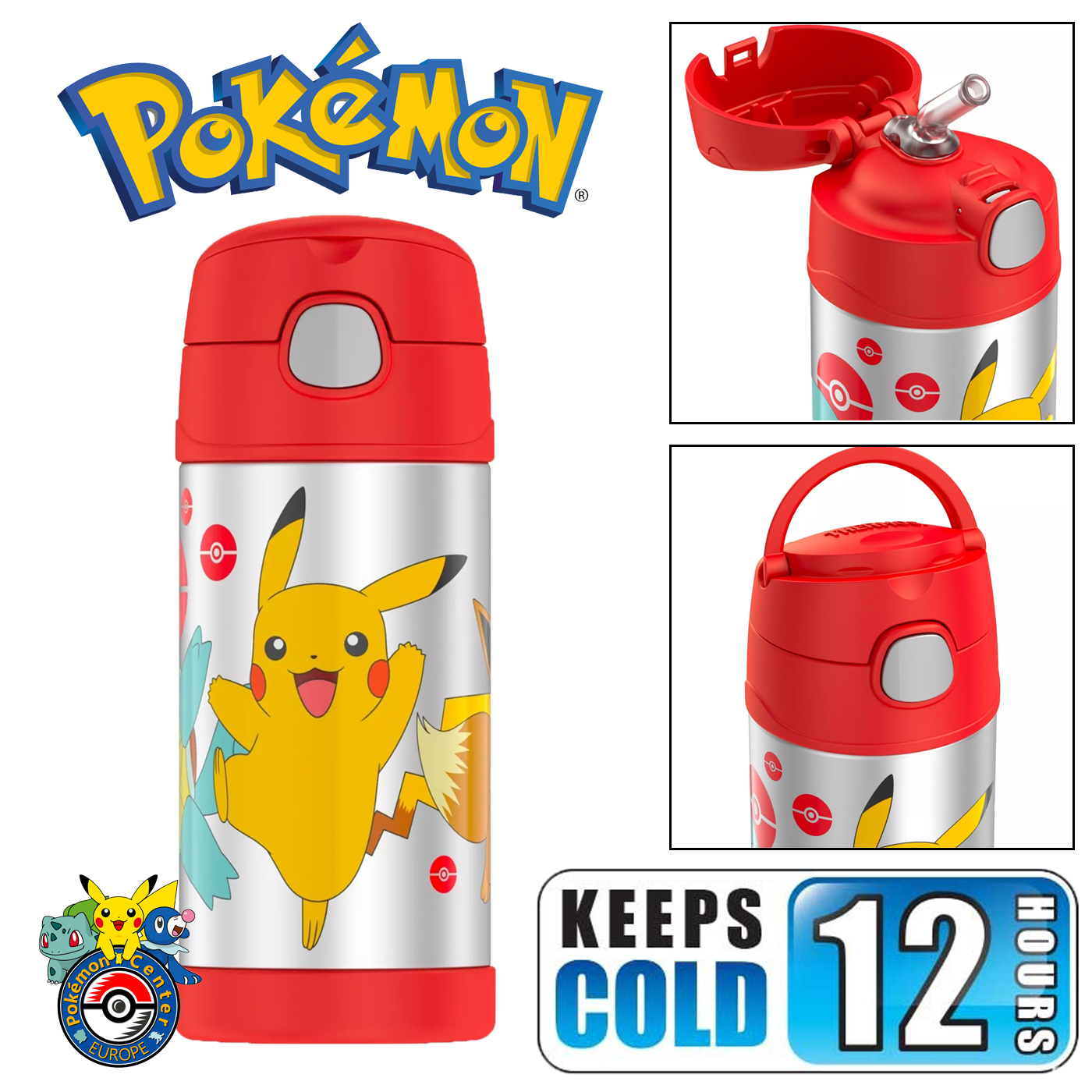กระติกน้ำเก็บความเย็น Thermos Pokemon 12oz FUNtainer Water Bottle