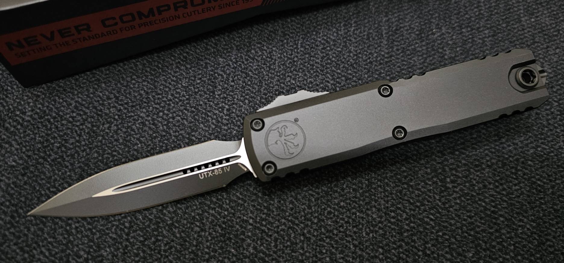 Microtech UTX-85 Gen IV w/ Black Handle & Black D/E M390MK