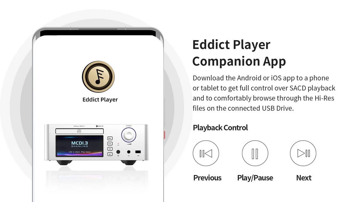 [สั่งจองล่วงหน้า] Shanling MCD1.3 เครื่องเล่นซีดีดิจิตอลชิป AK4499EX+TPA6120 รองรับ MQA-CD, LDAC ประกันศูนย์ไทย