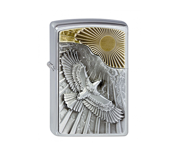 ไฟแช็ค Zippo นกอินทรีย์ บินหาดวงอาทิตย์ "Zippo Eagle Sun Fly #2003192 " แท้นำเข้า 100%
