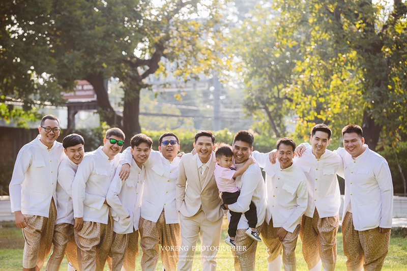 เช่า ชุดไทยเพื่อนเจ้าบ่าว ชุดราชปะแตน โจงกระเบน