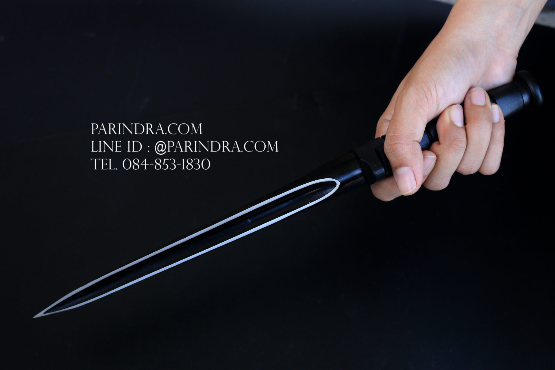 มีดขูดชาร์ปดำ สามแฉก ขนาด 13.25 นิ้ว พร้อมปลอกหนัง