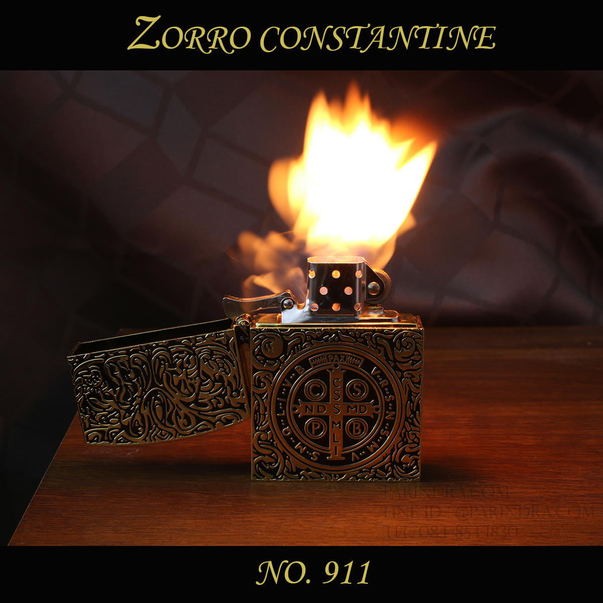 ไฟแช็กน้ำมัน ZORRO CONSTANTINE 911 Lighter ตัวใหญ่