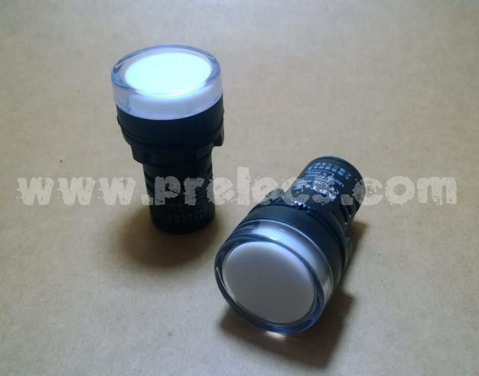 Pilot Lamp 220VAC สีขาว 22mm
