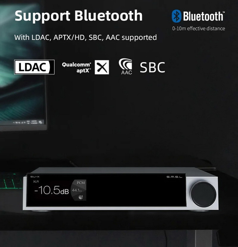 SMSL SU-X Audio DAC ตั้งโต๊ะชิป ES9039MSPRO x2 รองรับ MQA, LDAC, Hi-Res ประกันศูนย์ไทย