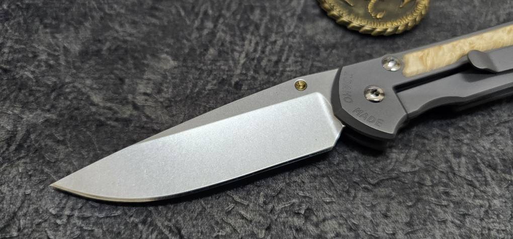 Chris Reeve Small Sebenza 31 Inlay LH Box Elder CPM Magnacut(มือซ้าย)