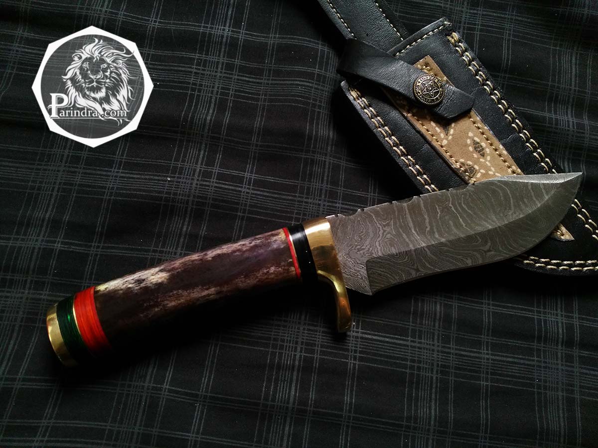 มีดดามัสกัส (Damascus) ด้ามกระดูกอูฐ (Camel Bone) ขนาด 9.4 นิ้ว 512 Layer นำเข้าจาก ปากีสถาน DPK002