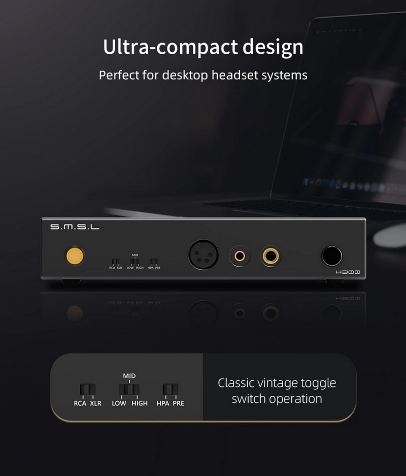 SMSL H300 Headphone Amplifier ตั้งโต๊ะ รองรับ Hi-Res ประกันศูนย์ไทย