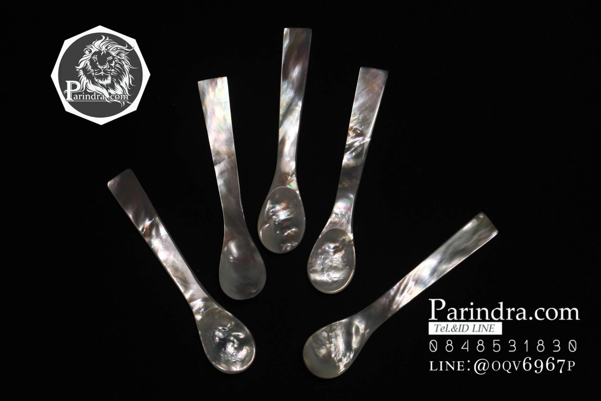 ช้อนเปลือกหอยมุกแท้ ใช้สำหรับ ตักอาหาร ไข่คาเวียร์ และ เครื่องสำอาง