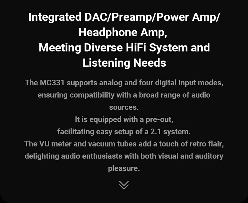 Fosi Audio MC331 Bluetooth Amplifier หลอดแก้วพร้อม DAC และ VU Meter ประกันศูนย์ไทย