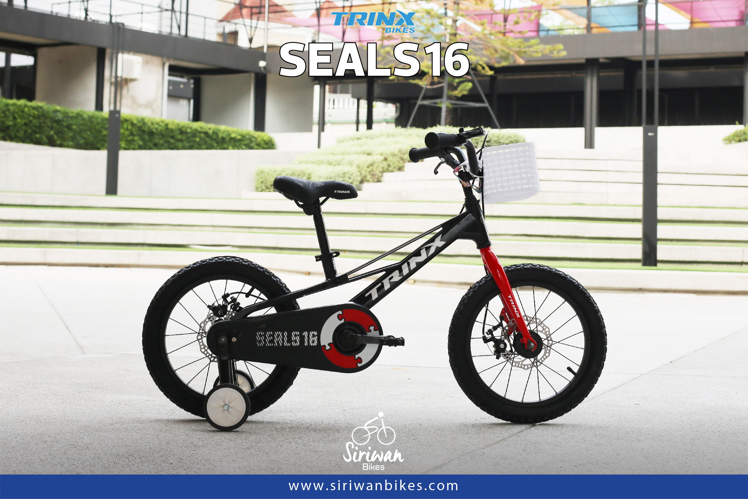 จักรยานเสือภูเขาเด็ก TRINX SEALS 16D เฟรมแมกนีเซียม (ดิสก์สาย) 16 นิ้ว 2023