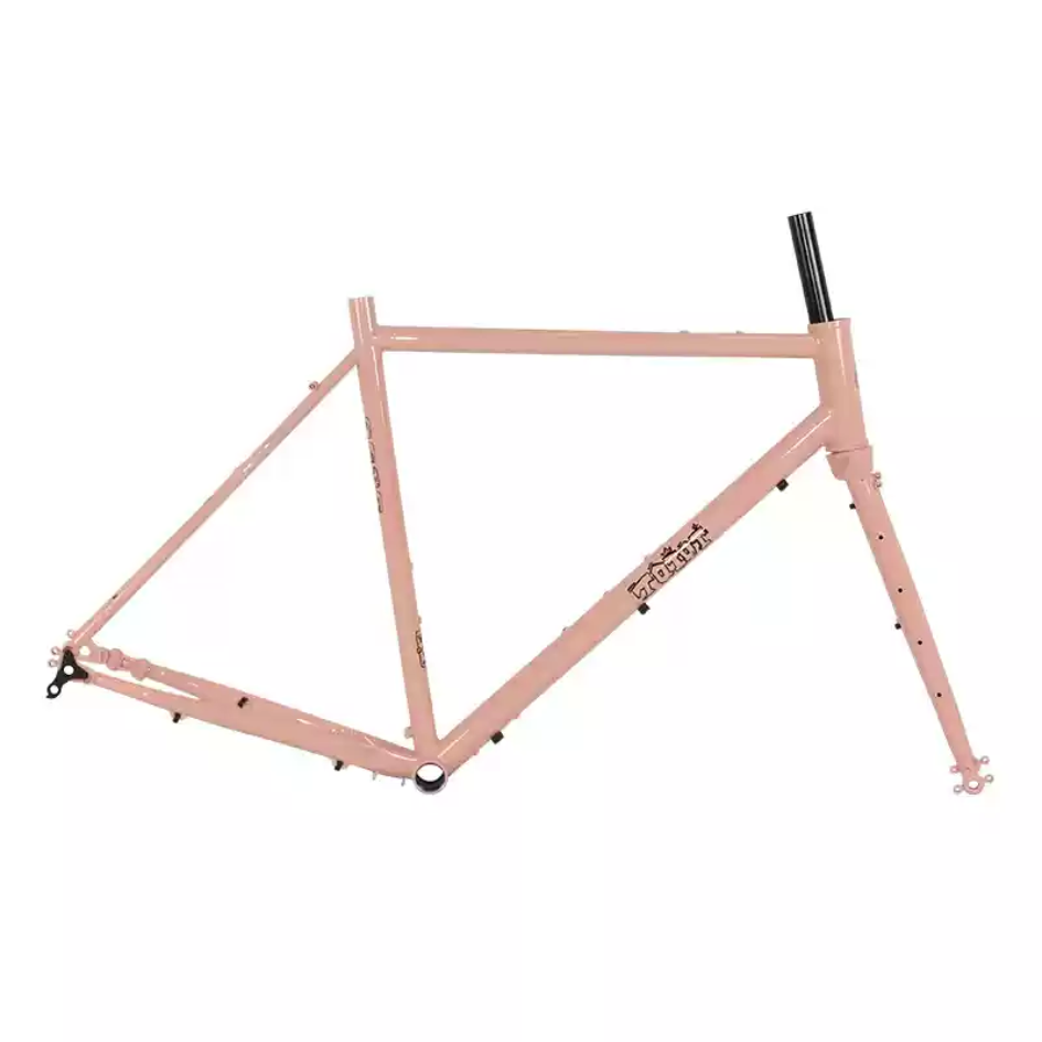 TQIQT TG006 Off-Road Road Bike Frameset | Chromoly Steel Frame with Disc Brake for 700C & 27.5” Wheels