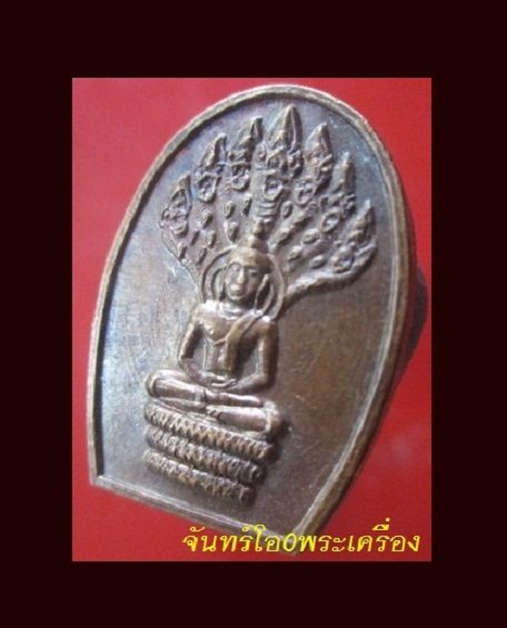 @@เหรียญพระนาคปรก หลังเรียบ หน้าวงเดือน @@ พระแท้ไม่ทราบที่