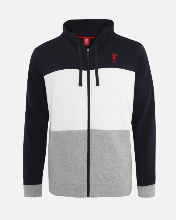 เสื้อฮู้ดลิเวอร์พูล Navy Block Zip Through ของแท้