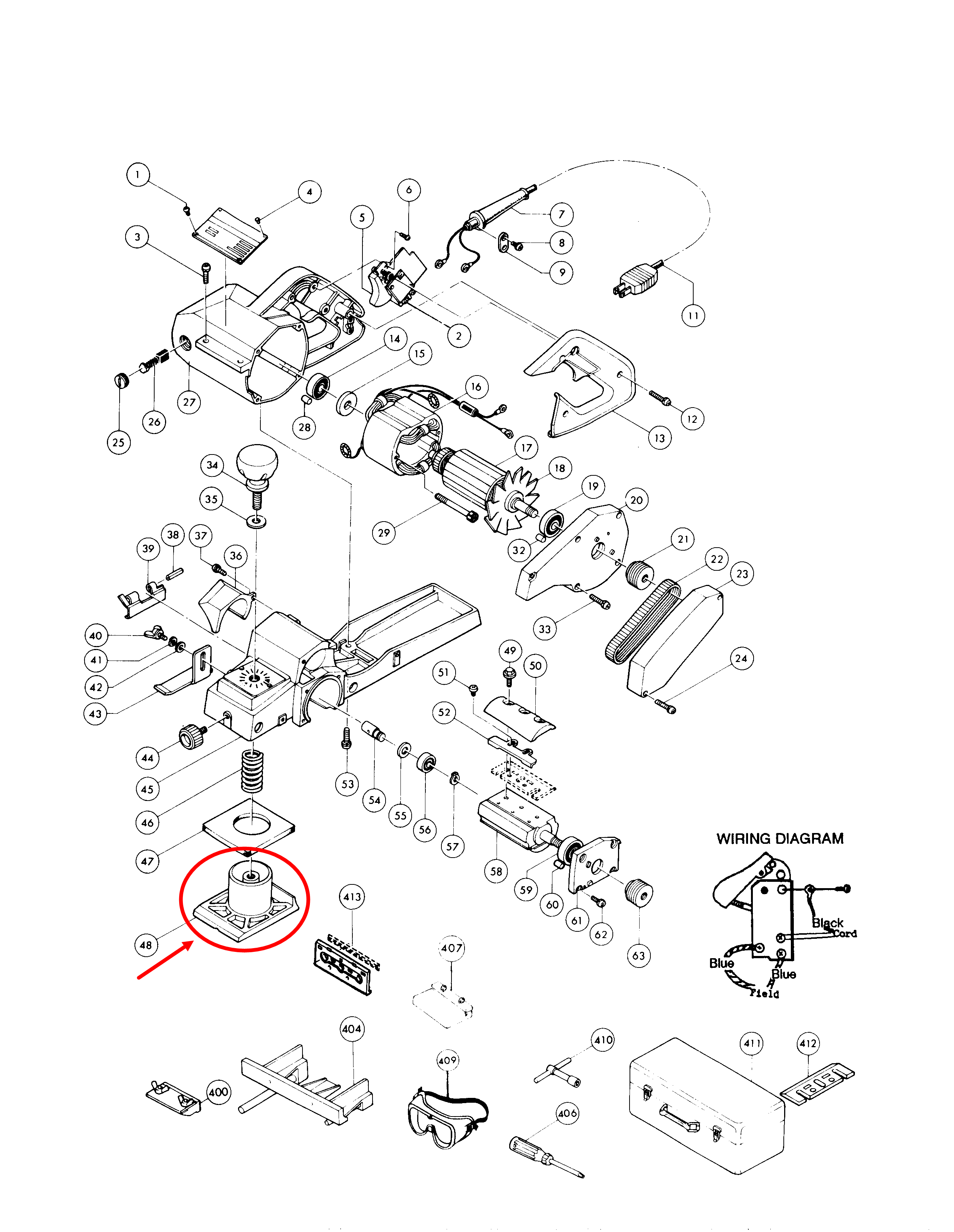 FRONT BASE เครื่องกบไสไม้ไฟฟ้า Makita มากีต้า รุ่น 1100 [#48] Pn.312002-7 (แท้) ##