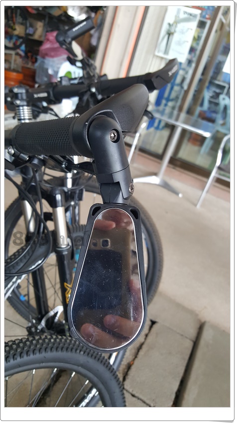 กระจกมองหลัง จักรยาน ROCES Bicycle Mirror, L-1 มีไฟ LED