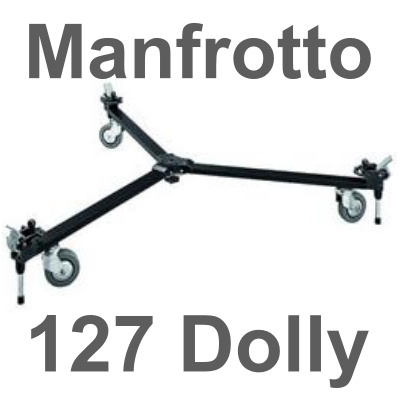 ล้อเลื่อน Manfrotto 127 Dolly แกนขาหดไม่ได้ ใช้งานวีดีโอ ใช้กับขาตั้งที่เป็นปลายขากลม MF-0127-00001 ประกันศูนย์ 5 ปี