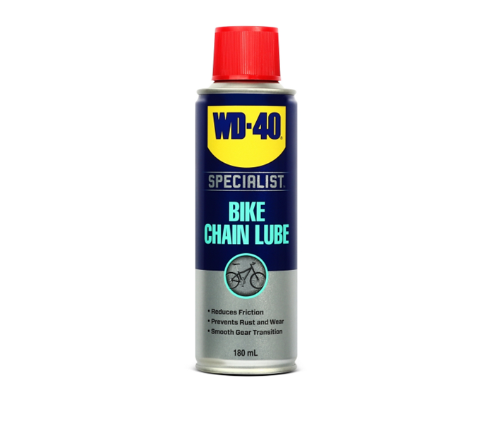 สเปรย์หล่อลื่นโซ่ WD-40 ขนาด 180ml. ประสิทธิภาพสูง เหมาะกับทุกสภาวะการใช้งานทั้งพื้นแห้งและเปียก, ยืดอายุโซ่ Pn.W051-0520 (แท้) ##