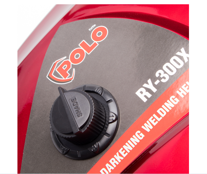 หน้ากากปรับแสงอัตโนมัติ สีแดง POLO โปโล รุ่น RY-300X Pn.Y300SG RED ##