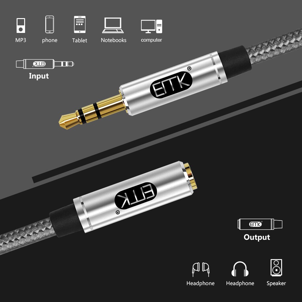ขาย ERTK AUX Standard สายเพิ่มความยาวหูฟัง เกรดสำหรับหูฟัง สายถักแน่นหนา