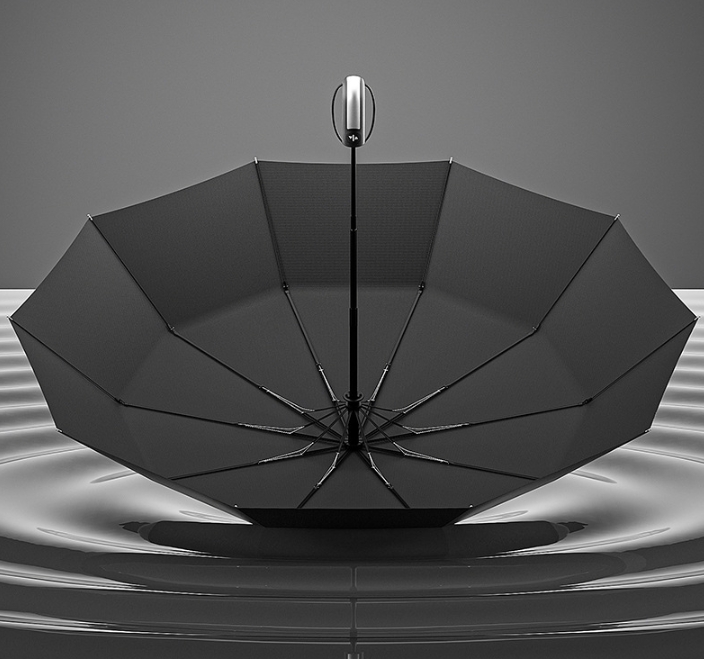 ร่มพับ 3 ตอน 23 นิ้ว 10 ก้าน เปิด-ปิด อัตโนมัติพร้อมสายคล้องมือ รุ่น NQ-66