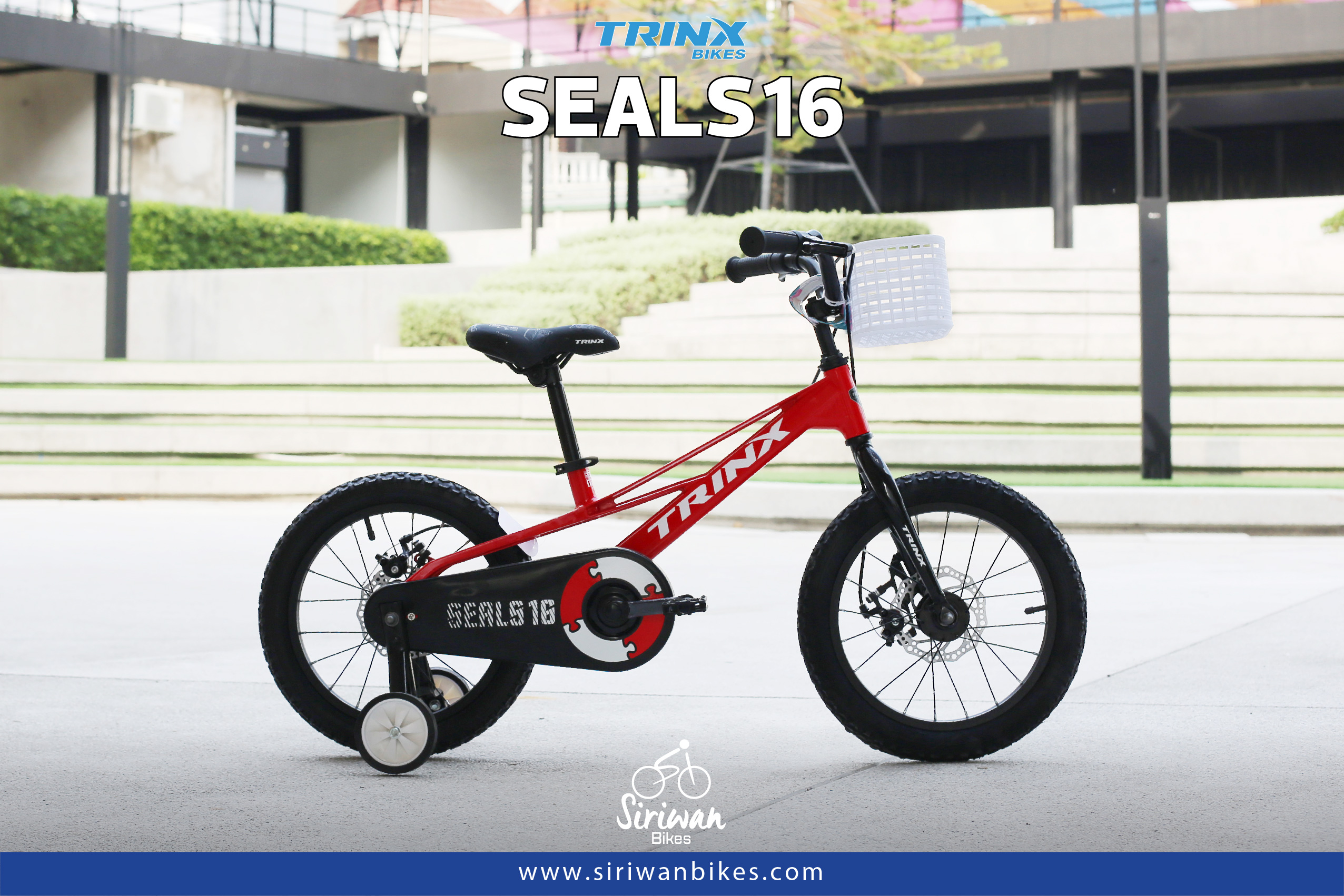 จักรยานเสือภูเขาเด็ก TRINX SEALS 16D เฟรมแมกนีเซียม (ดิสก์สาย) 16 นิ้ว 2023