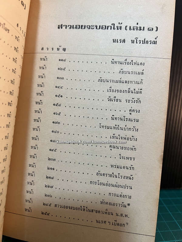 สาวเอยจะบอกให้ เล่ม 1 ผลงานของ นเรศ นโรปกรณ์