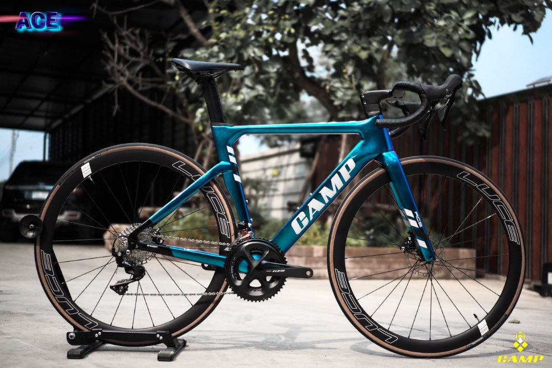 จักรยานเสือหมอบ CAMP ACE DISC Carbon Roadbike เกียร์ Shimano 105 2*11 สปีด ล้ออลู (Model 2022)