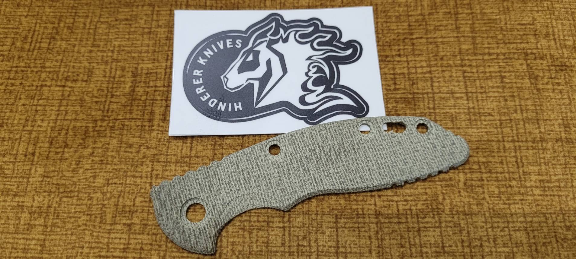 XM-18 3.0″-OD Green Micarta-Textured Scale