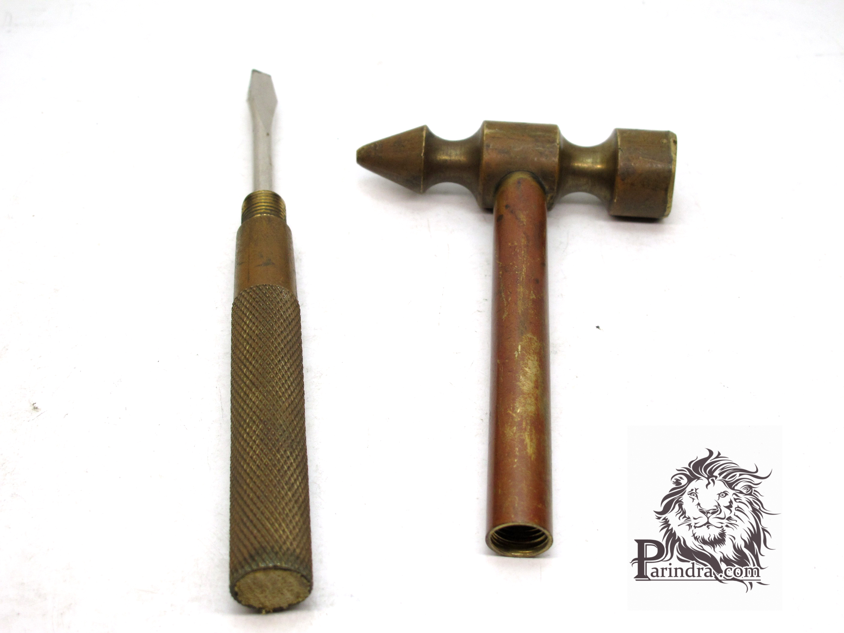 ค้อนทองเหลืองงานช่างทอง มีไขควงในด้าม