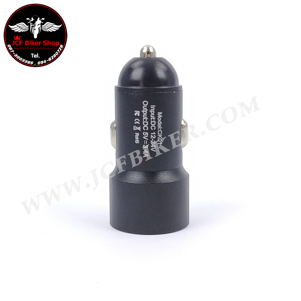 ที่ชาร์จมือถือ มอเตอร์ไซค์ ที่ชาร์จแบตในรถ หัวชาร์จเร็ว USB Car Charger อะแดปเตอร์ ชาร์จ 2ช่อง OUKU CK01