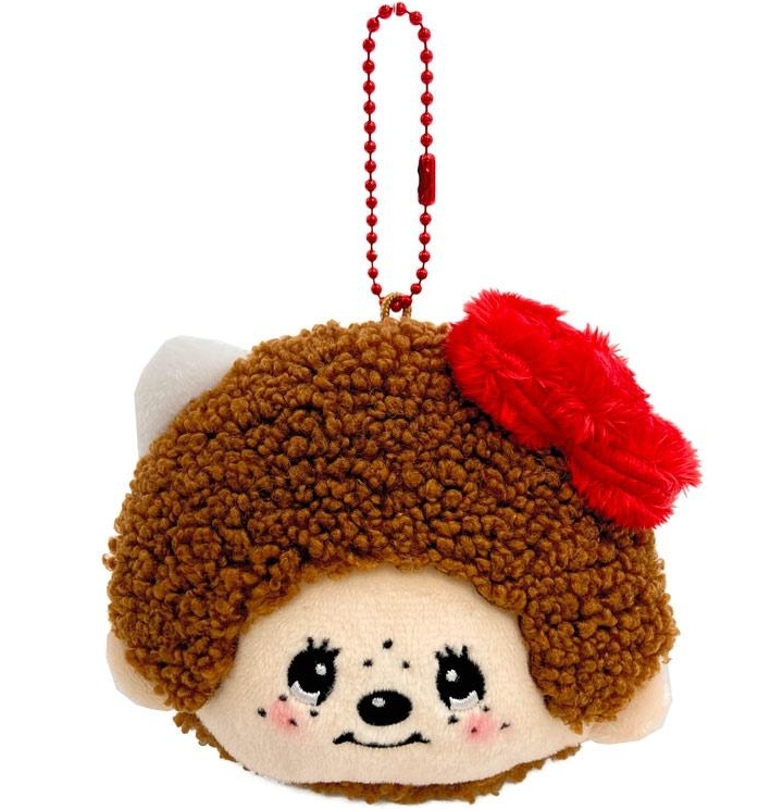 พวงกุญแจกระเป๋าใส่เหรียญรุ่นลิมิเต็ดญี่ปุ่นแท้ MONCHHICHI × HELLO KITTY – Face Tissue Pouch