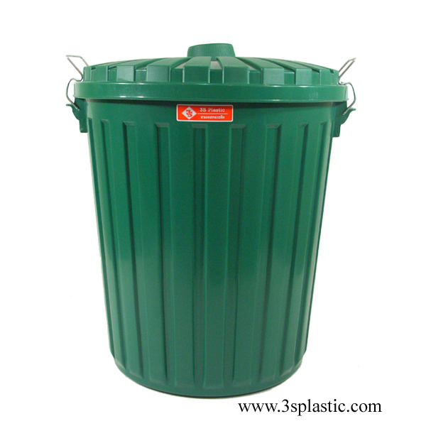 ถังหูล็อค สีทึบ ขนาดบรรจุ 65 ลิตร ขนาด Ø50 x 57 ซม. เบอร์ 755