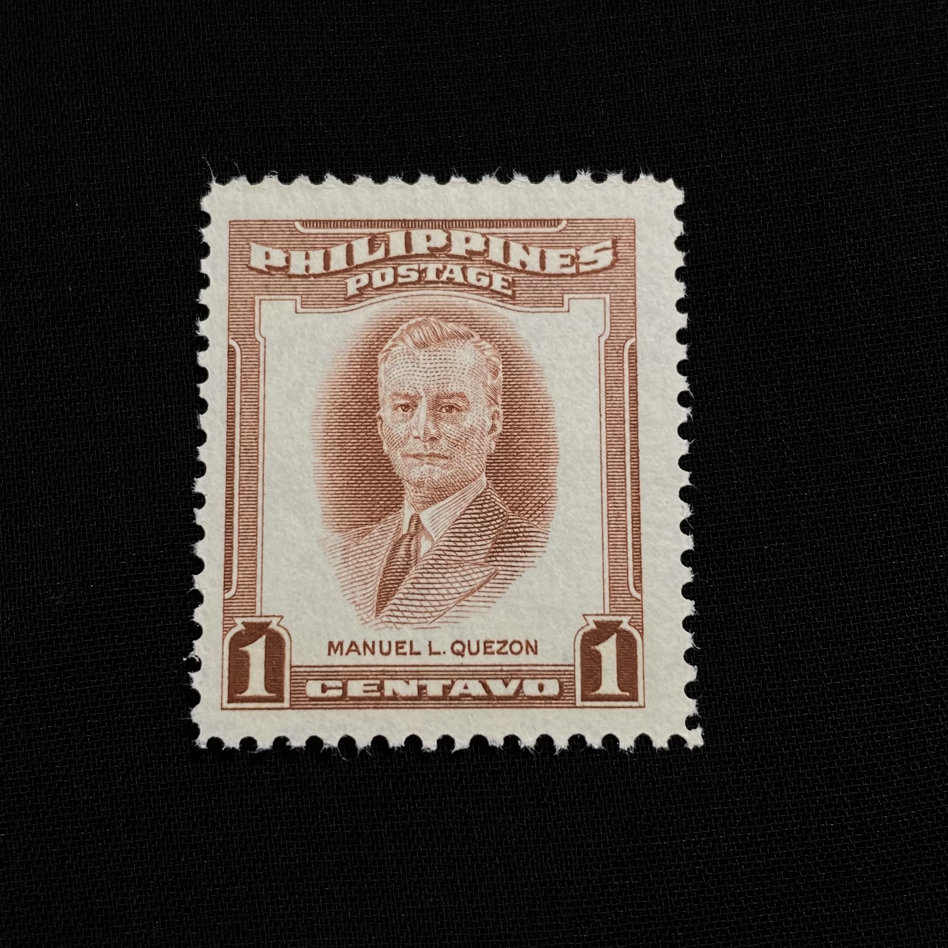 แสตมป์ฟิลิปปินส์ ชุด บุคคลสำคัญ Manuel L. Quezon ปี 1953 - PHILIPPINES