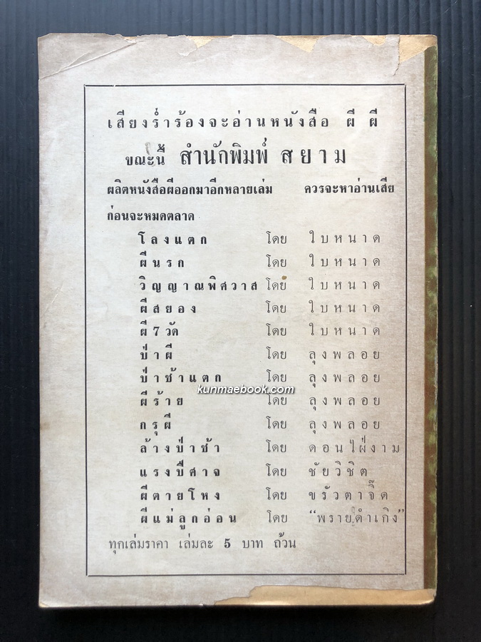 ปีศาจคนองฤทธิ์ โดย ใบหนาด