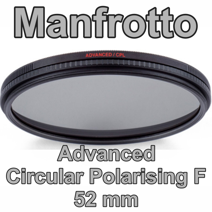 Manfrotto Advanced Circular Polarising MF-FIAD-CPL52 52 MM ฟิลเตอร์ปกป้องแสงสะท้อนจากฝุ่น ความเข้มของสีให้กับท้องฟ้า ลดเงาสะท้อนกระจก,ผิวน้ำ กันรอยขีดข่วน กันน้ำและน้ำมัน multicoat 12 ชั้น แสงผ่านได้ 68.1% เพิ่มความคมชัดและความอิ่มตัวของสี ประกันศูนย์5ปี