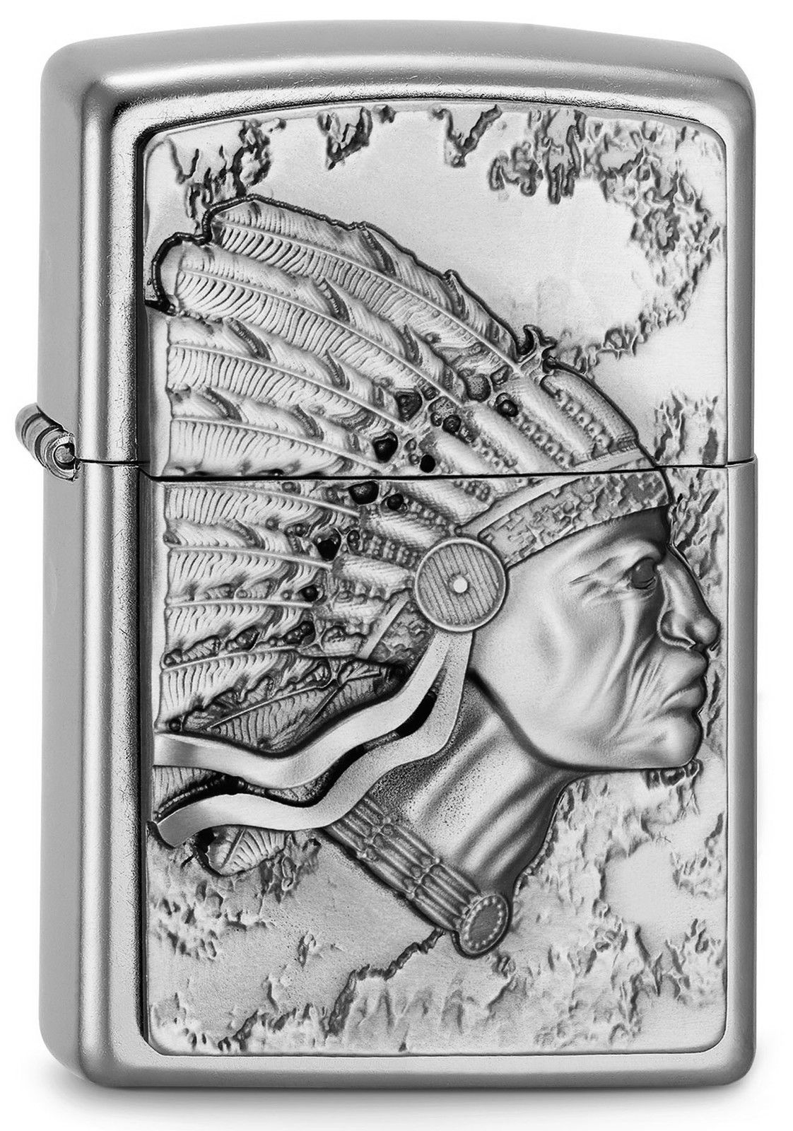 ไฟแช็ค Zippo ชายชนเผ่า อินเดียแดง "Zippo Indian Head Emblem #2003536 " แท้นำเข้า 100%