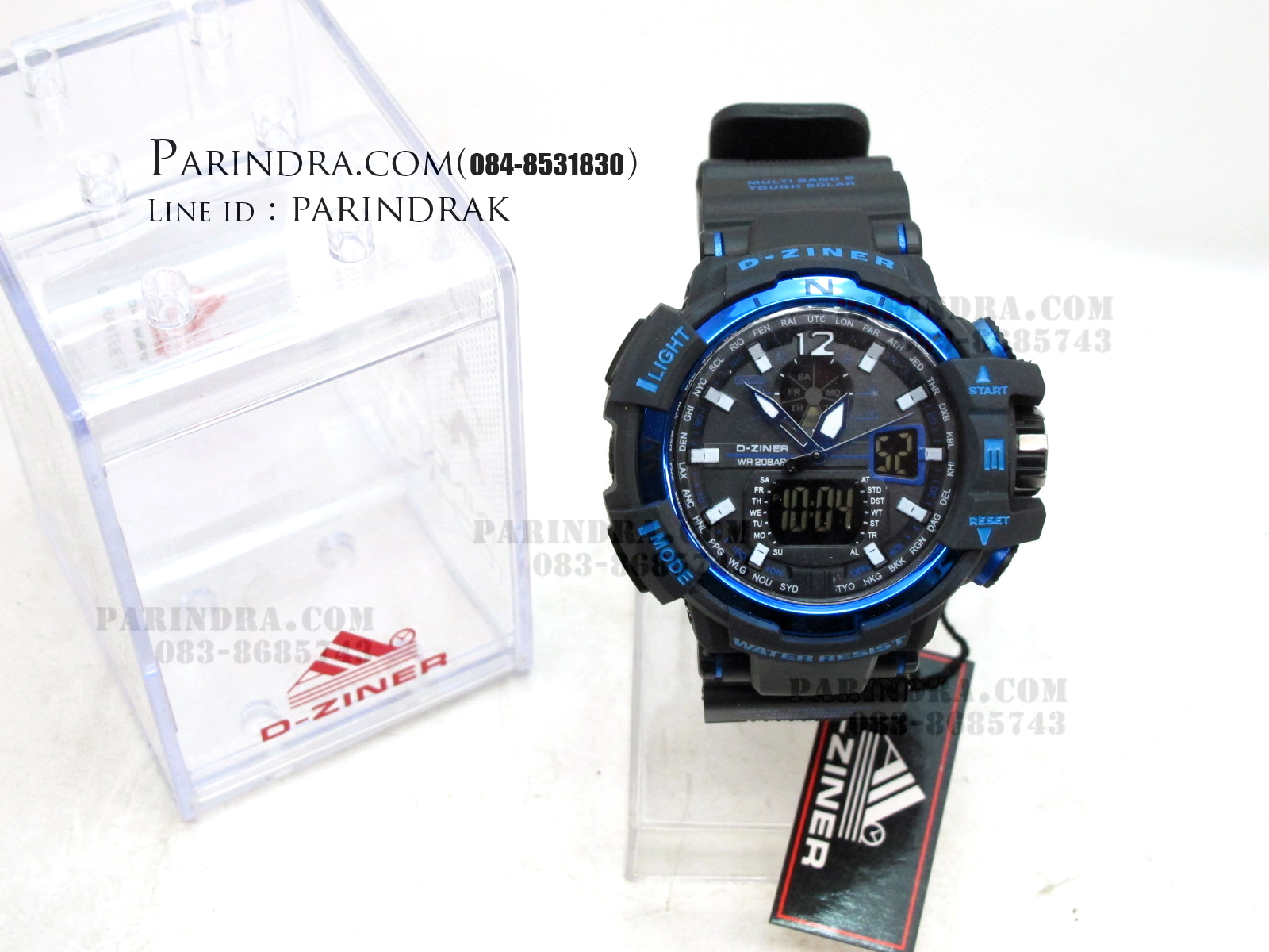 นาฬิกา D-ZINER ขอบเข็มทิศสีฟ้า