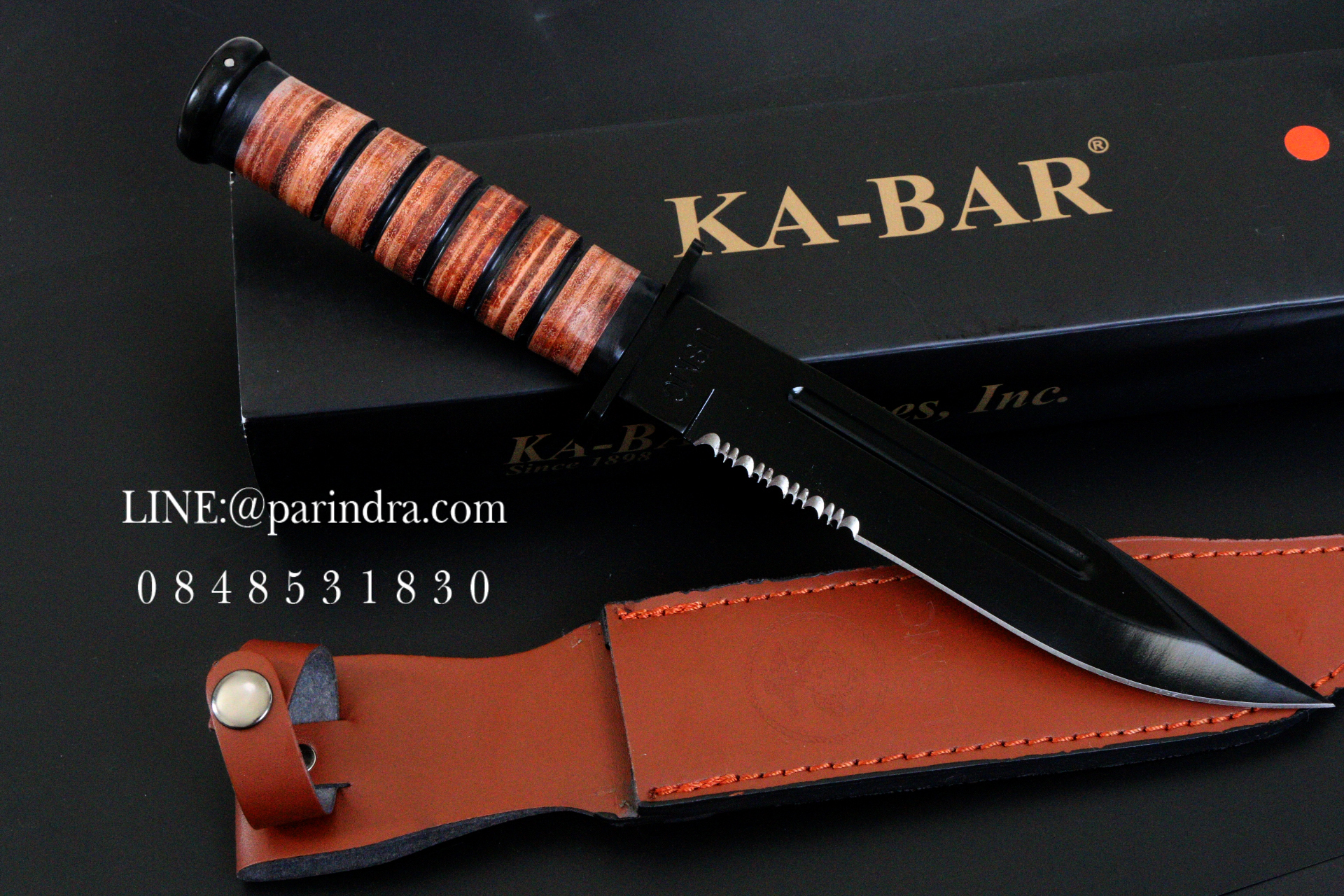 มีดเดินป่าใบตาย KA-BAR ใบตายสีดำ (OEM)