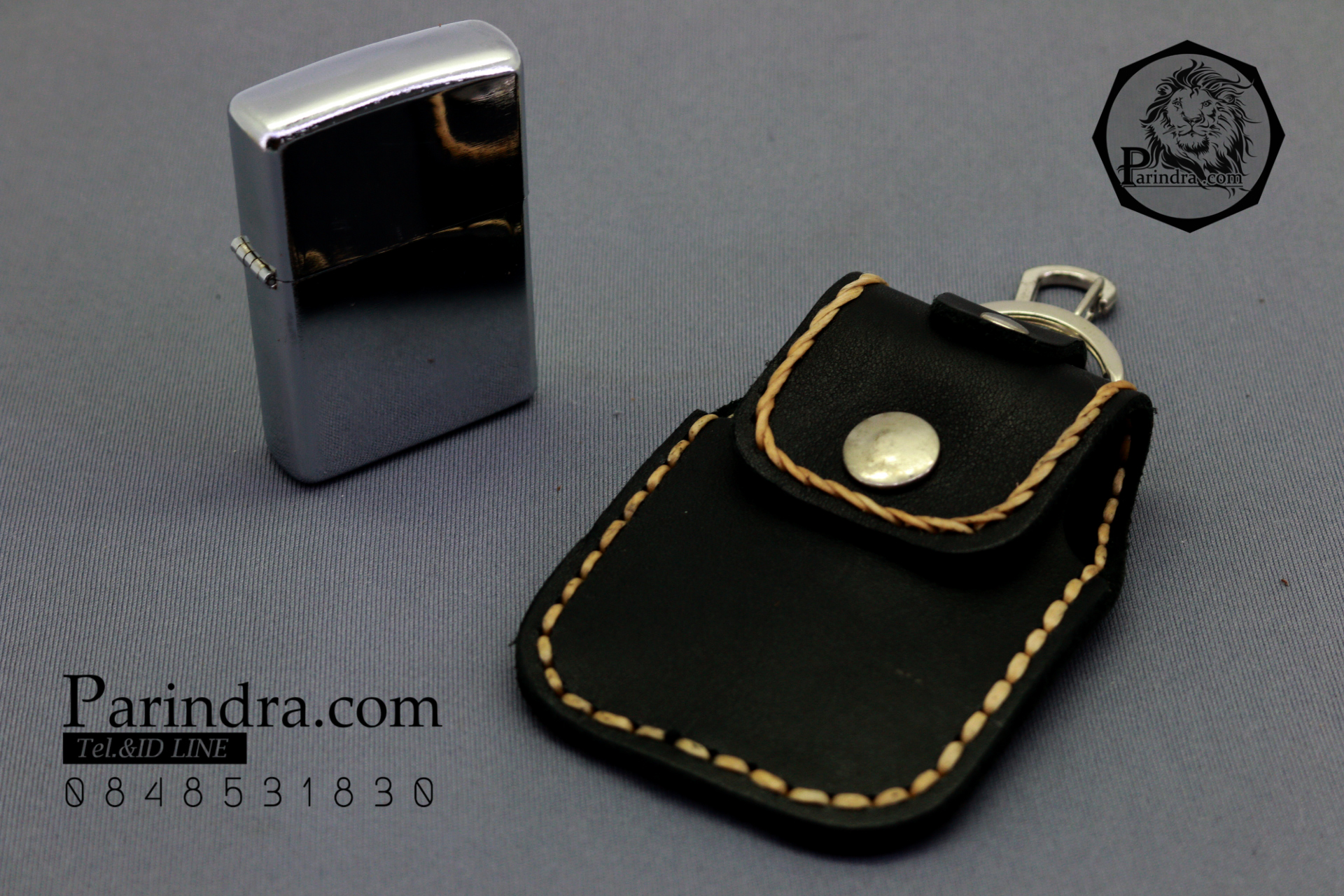 กระเป๋าหนังแท้ สีดำ สำหรับใส่ไฟแช็ค ทนทาน ใช้ได้นาน