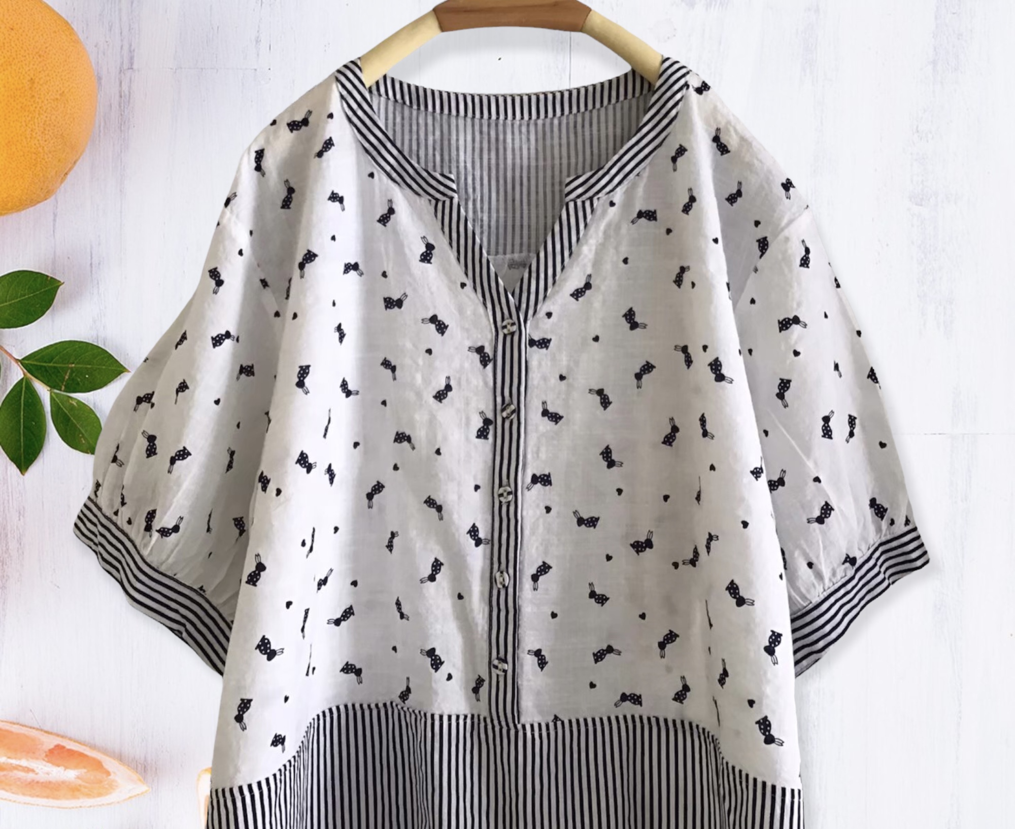 เสื้อผ้าฝ้ายลายกระต่าย