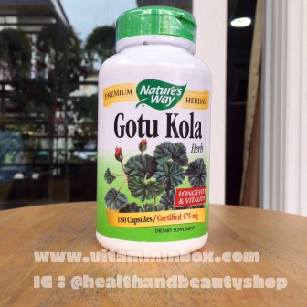 # รอยแผล ฟก ช้ำ # Nature's Way, Gotu Kola, Herb, 180 Capsules
