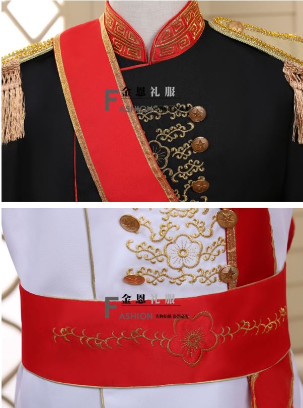 Pre-order ชุดสูทชาย สไตล์ยุโรป Court Marshal แนวทหารยุโรป สีขาว