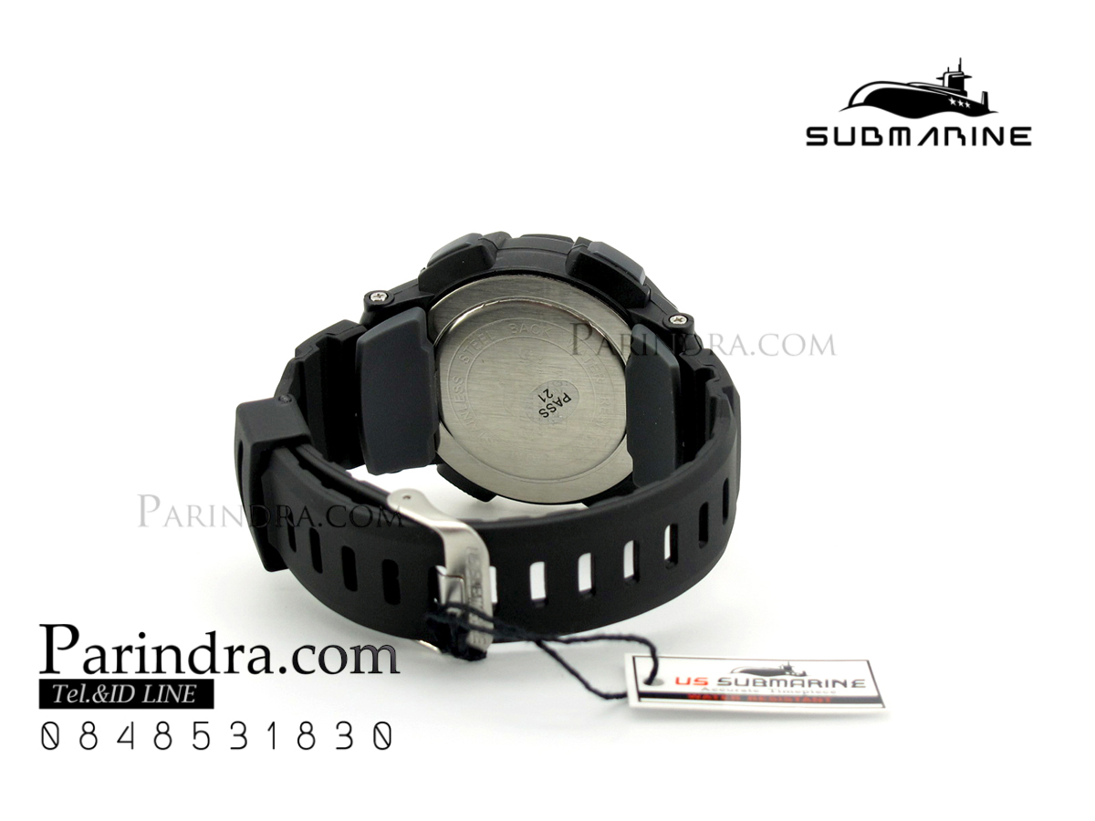 นาฬิกา US submarine รุ่น TP1326M สีดำ พื้นหลังเทา