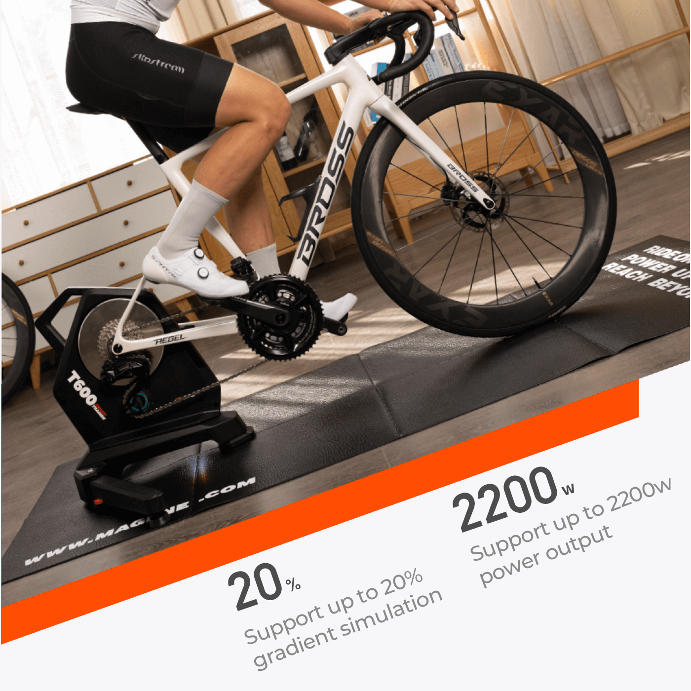 Maijin T600 Smart Trainer | Direct Drive Indoor Bike Trainer | Self-Powered | 2200W | ±1% Power Accuracy | จำลองความชัน 20% | Bluetooth ANT+ Wi-Fi Ethernet