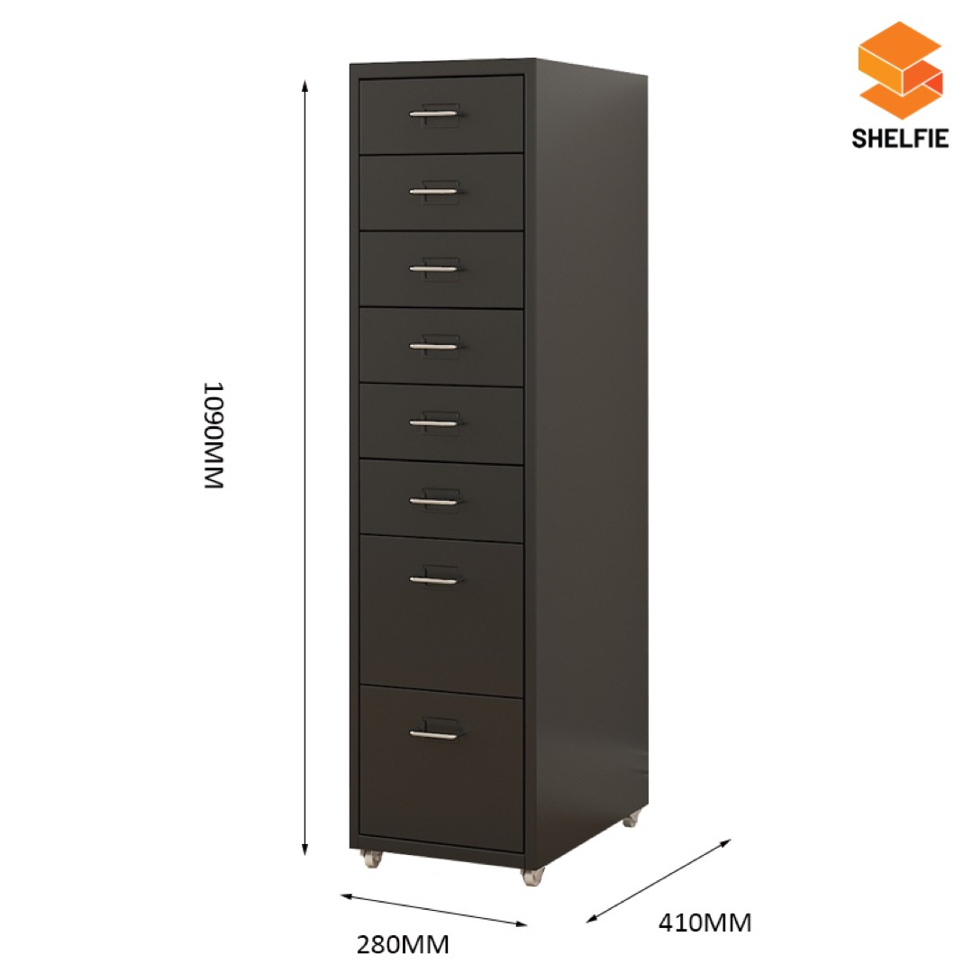 ตู้ลิ้นชักเหล็ก 8 ชั้น : ขนาด ส109cm x ก28cm x ล41 ซม.